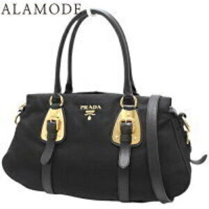 Prada Handbag Shoulder Bag Crossbody TESSUTOSOFT Nero Black